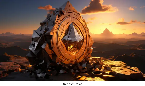 Ethereum Sunset: Cryptocurrency in a Desert Landscape