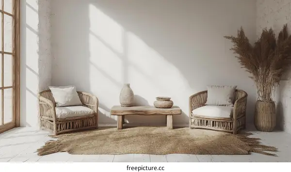 Bohemian Living Room Interior Design