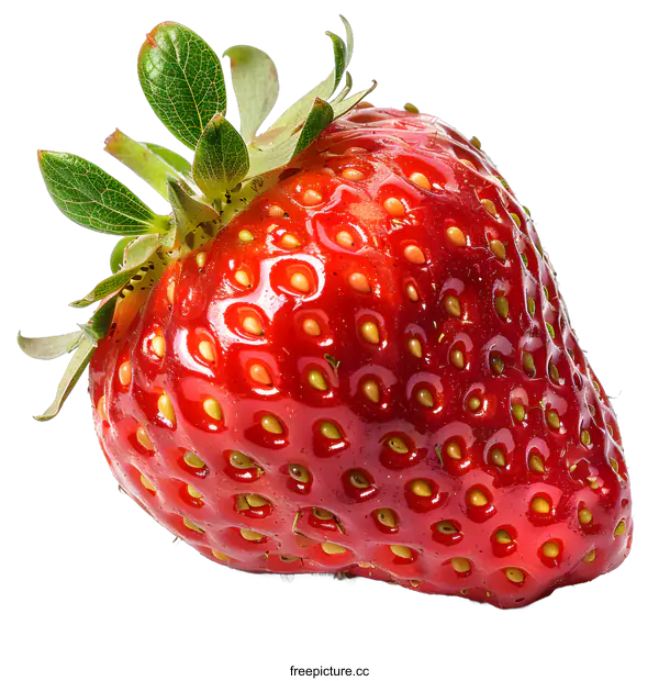 [Transparent Background PNG]Fresh Ripe Strawberry Fruit