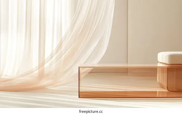 Modern Interior Design with Sheer Curtains