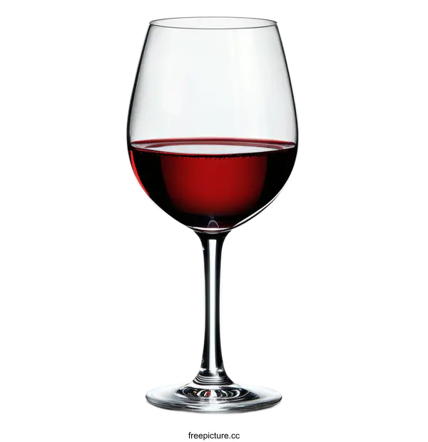 [Transparent Background PNG]Red Wine Glass Studio Shot