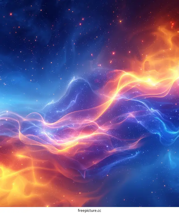 Blue and orange abstract background