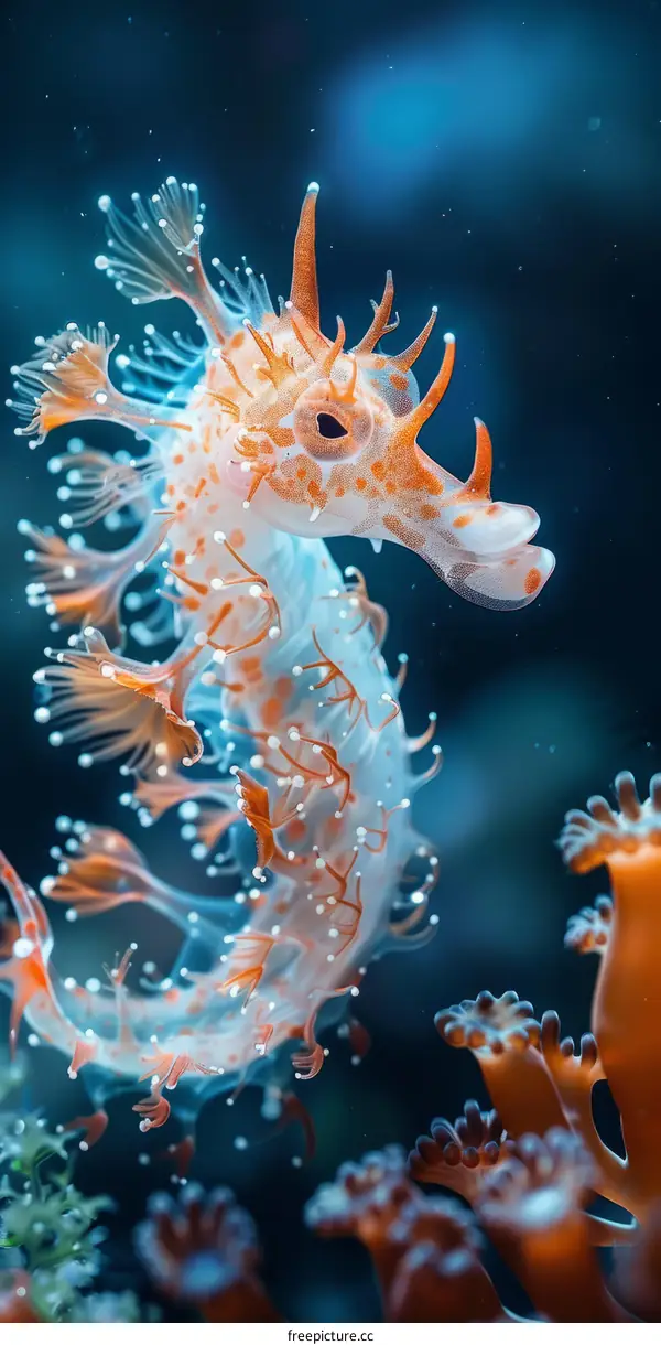 A Colorful and Vibrant Seahorse