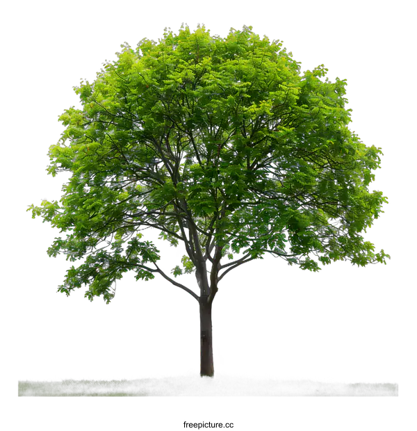 [Transparent Background PNG]Green Tree on White Background