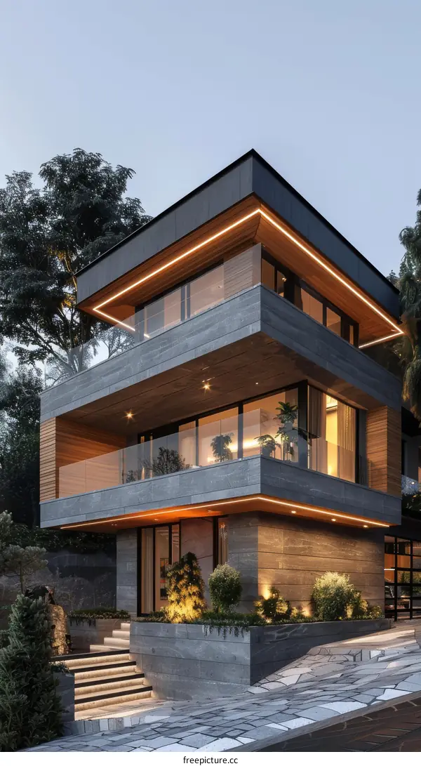 Modern Architectural Exterior Design of a Contemporary House