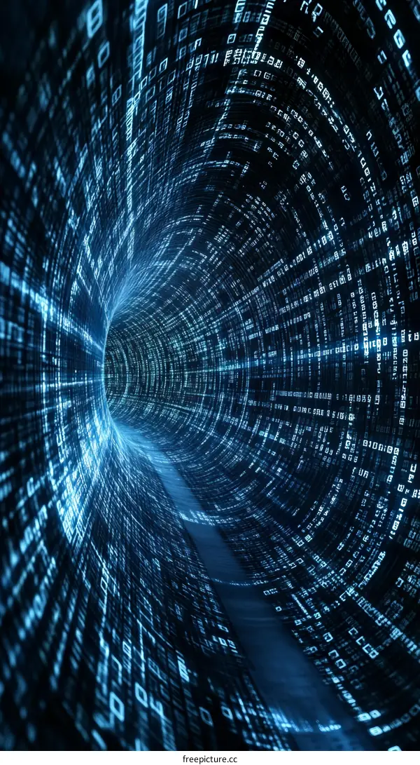 Digital Tunnel Abstract Illustration