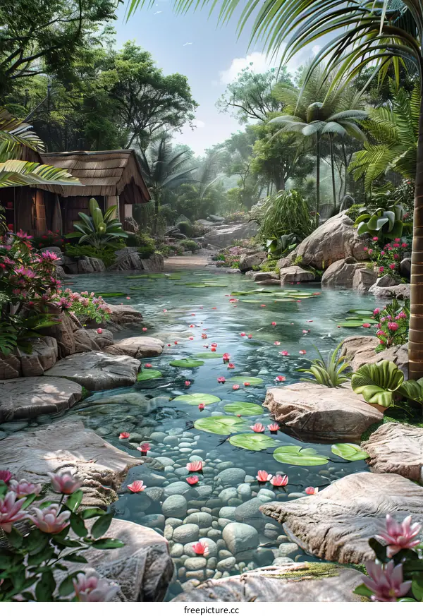 A Lush Tropical Rainforest Landscape