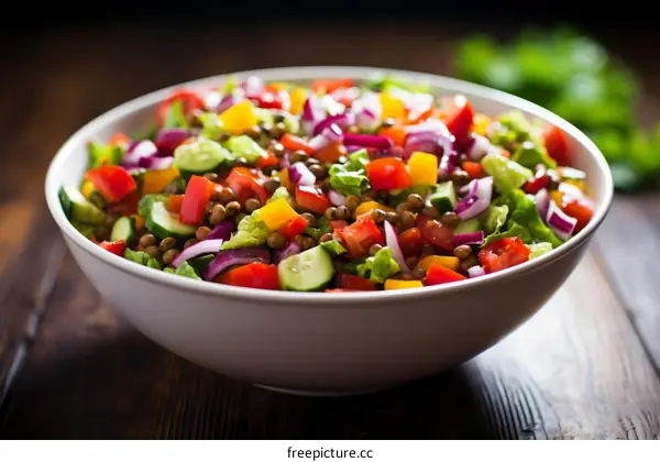 Lentil Salad with Vegetables