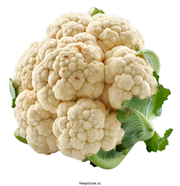 [Transparent Background PNG]Fresh Cauliflower Isolated On White Background