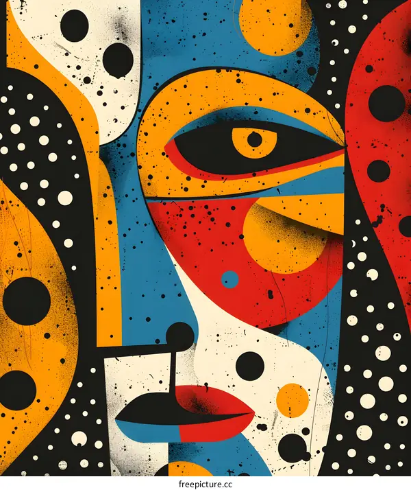 A Colorful Abstract Face