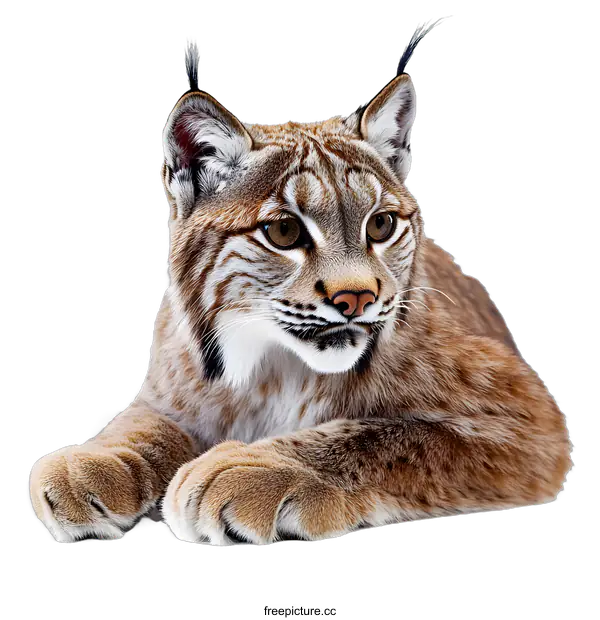 [Transparent Background PNG]Close Up Of A Lynx Looking To The Side