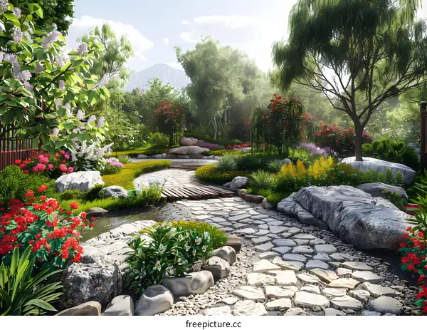 Garden landscape design renderings