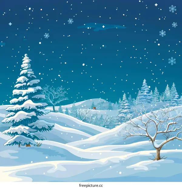 Snowy Winter Village