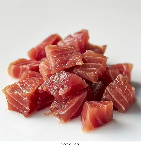 diced raw tuna
