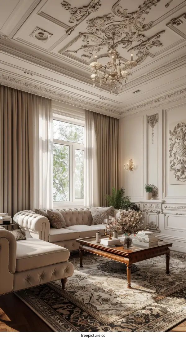 Luxury European Living Room Interior Design