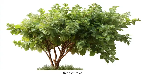 Green Tree Isolated on White Background