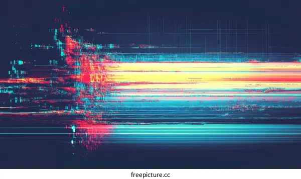 Abstract Glitch Art Background Design