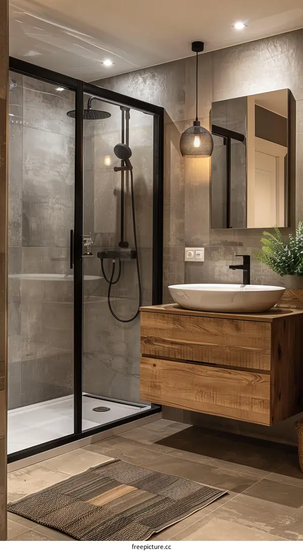 A modern style bathroom