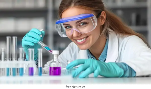 Female Scientist Working in a Laboratory