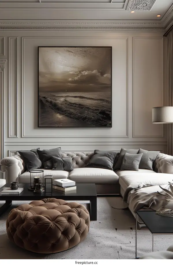 Elegant Living Room with Artwork