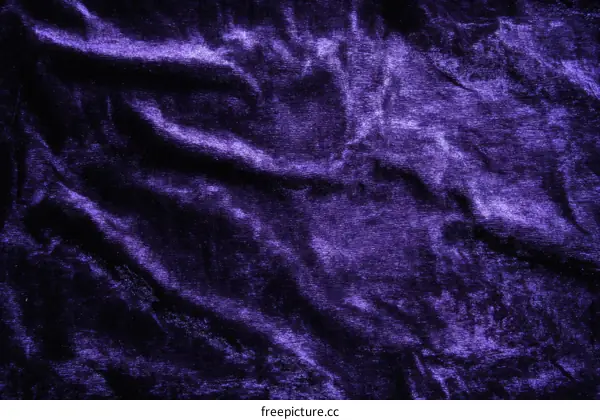 Close-up of Deep Purple Velvet Fabric Texture