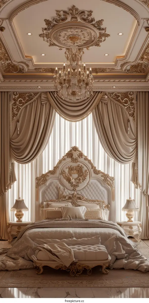 Luxury Bedroom Interior Design Illustration