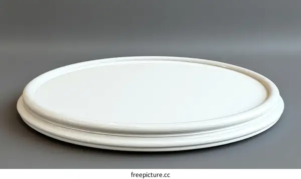 White Oval Pedestal Display Platform