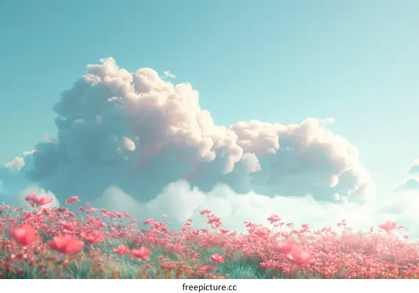 Cherry Blossoms in Full Bloom Under a Blue Sky