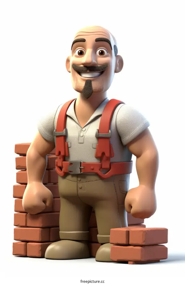 Worker With Bricks