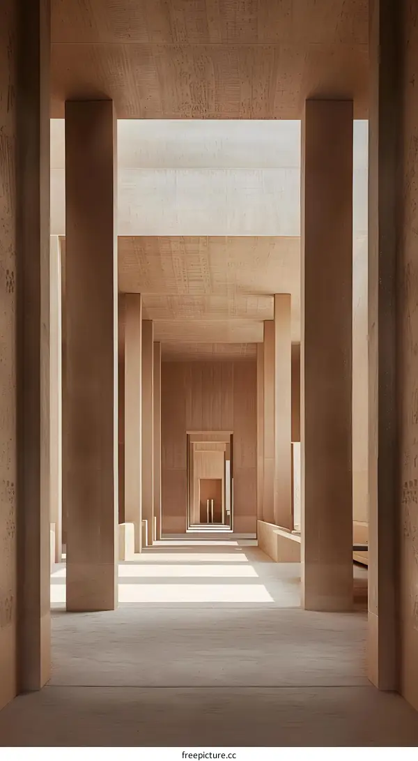 Minimalist Concrete Corridor Architecture Design