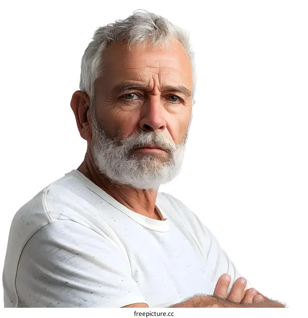 Portrait of a Serious Senior Man