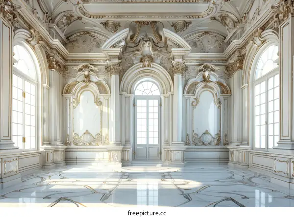 Elegant Palace Interior Design Illustration