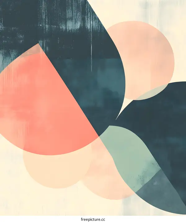 Abstract Geometric Shapes in Pastel Colors