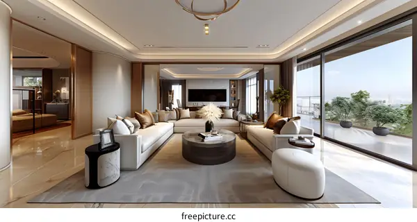 Modern minimalist living room