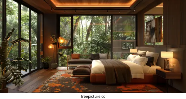 Modern Tropical Bedroom Interior Design