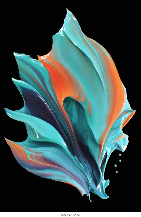 Abstract Colorful Paint Splash Art