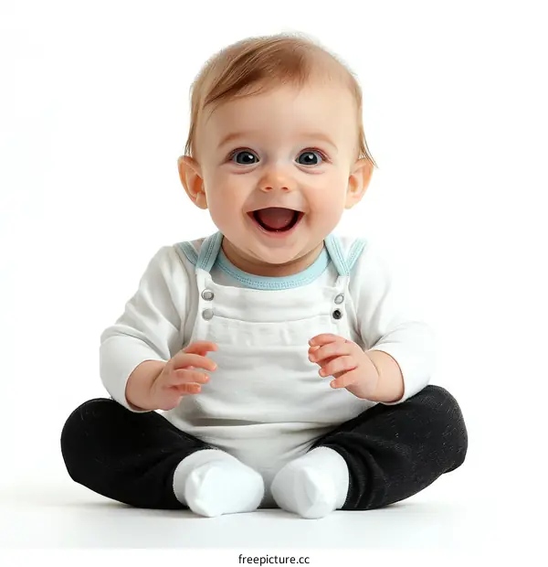 Adorable Baby Girl Smiling Portrait