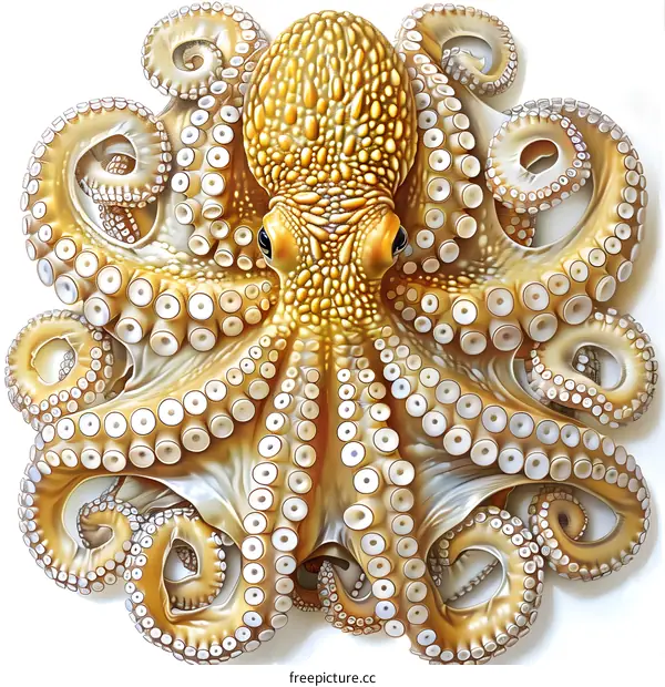 A close up of a octopus