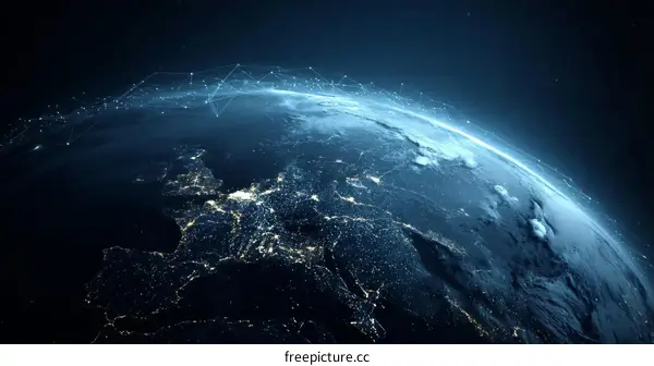 Global Network Earth Illustration