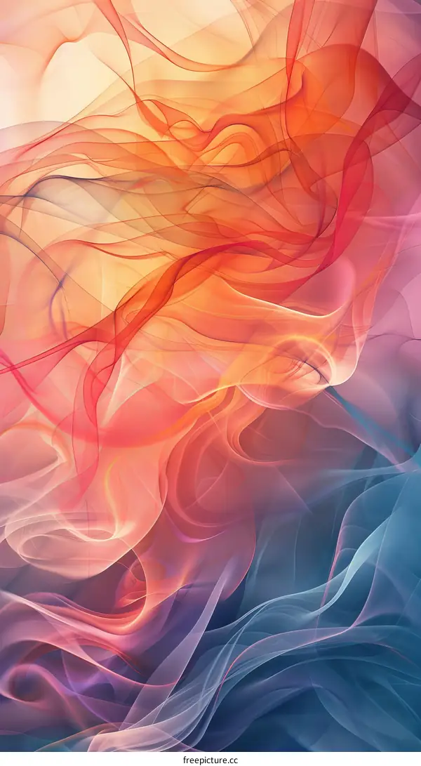 Abstract Art Tapestry with Red and Blue