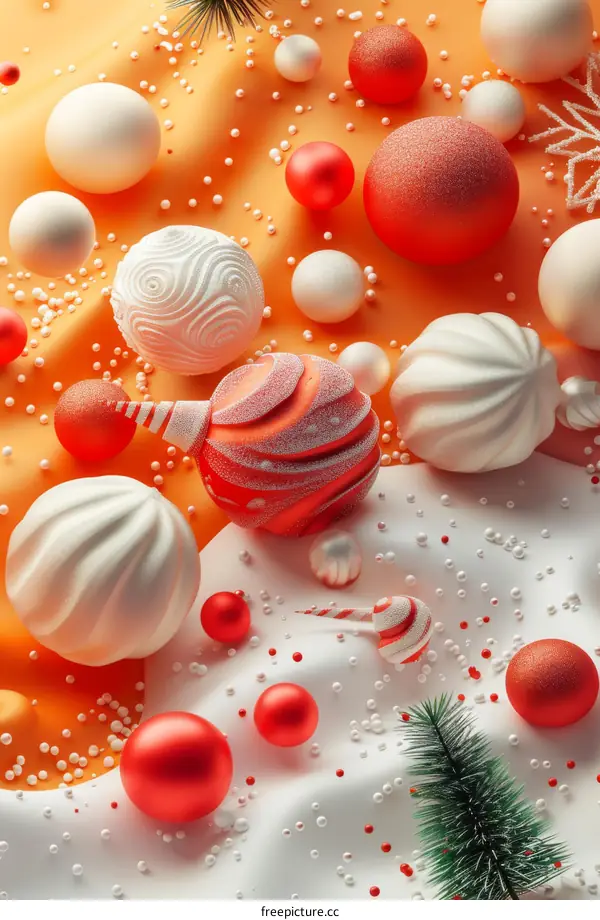 Christmas Ornaments Festive Composition