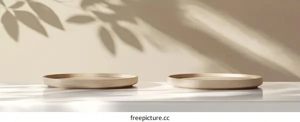 Minimalist Wooden Display Platter Scene