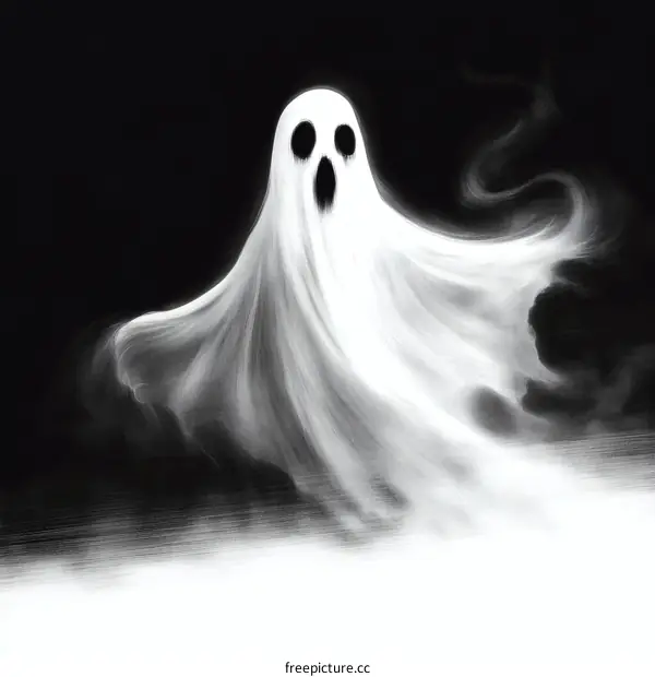 Ghostly Figure in a Halloween Illustration