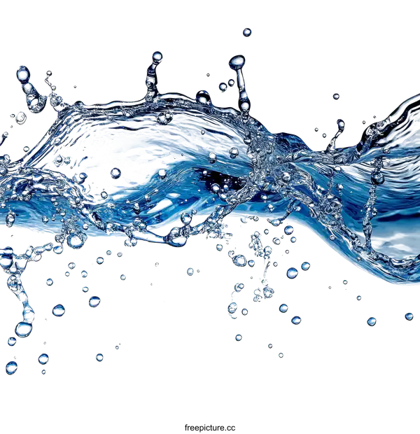 [Transparent Background PNG]Water Splashing Abstract Background