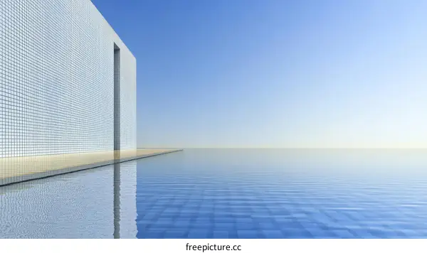 Modern Architectural Structure by the Water