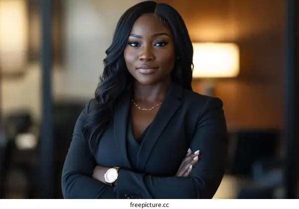 Professional Black Woman in Business Suit