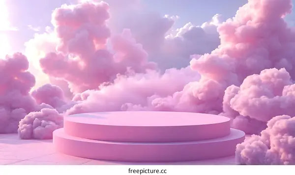 Pink Cloud Display Platform for Product Presentation