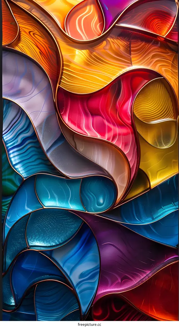 Abstract Colorful Wavy Pattern