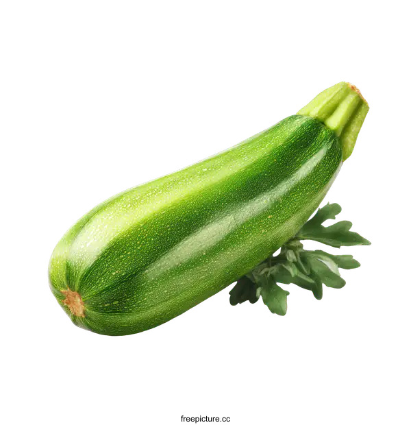 [Transparent Background PNG]Fresh Green Zucchini Vegetable