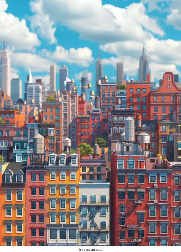 A Sprawling Metropolis with Towering Structures